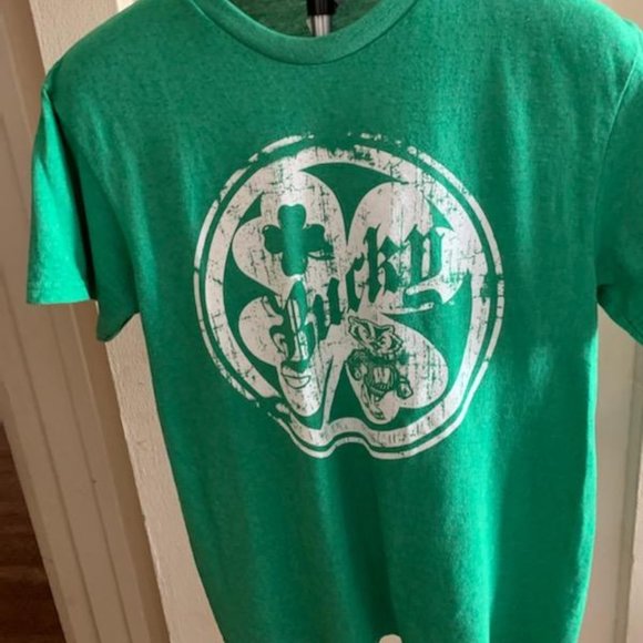 Wisconsin Irish Bucky Tee Shirt - Picture 1 of 5